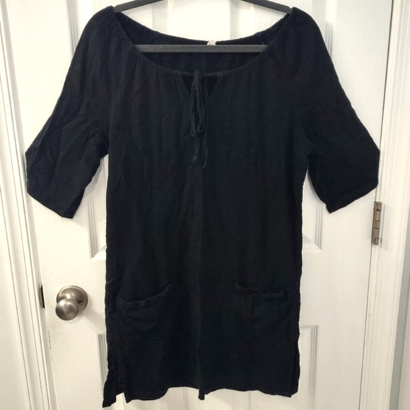 Marona by Target 100% Cotton Beach Coverup Tunic in Black Size M - Picture 1 of 6